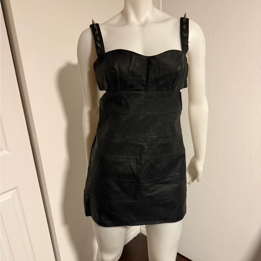 3/$90 NWT Dolls Kill CLUB EXX Spike Pleather Dress
